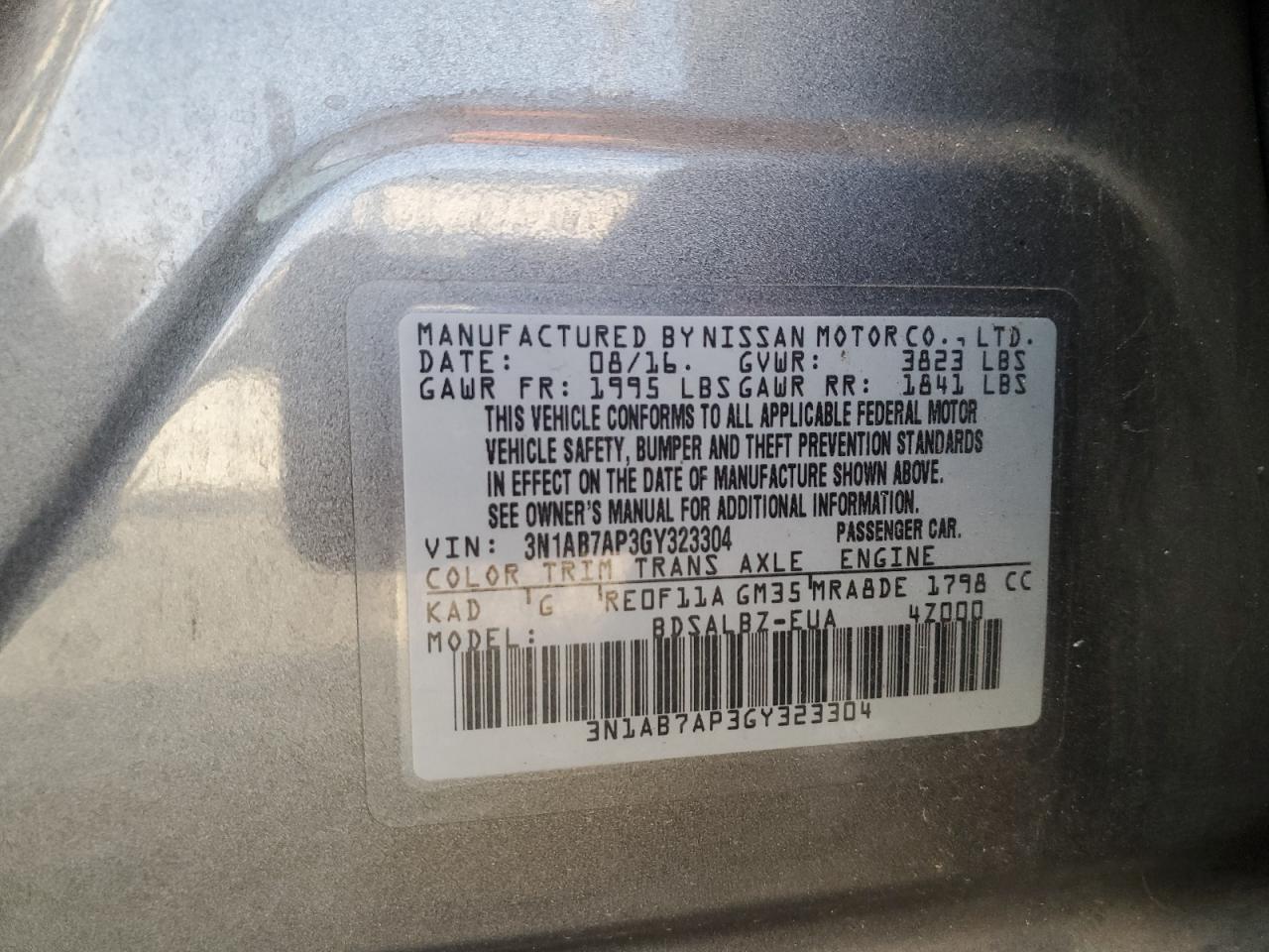 2016 NISSAN SENTRA