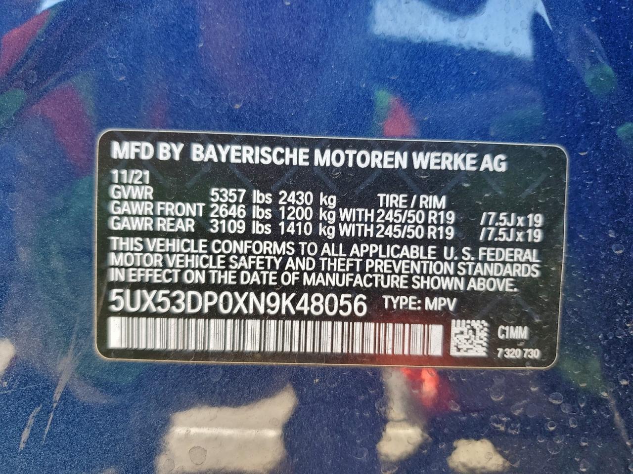 2022 BMW X3