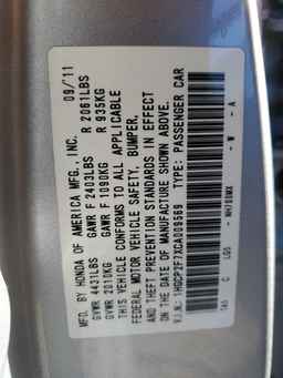 2012 HONDA ACCORD