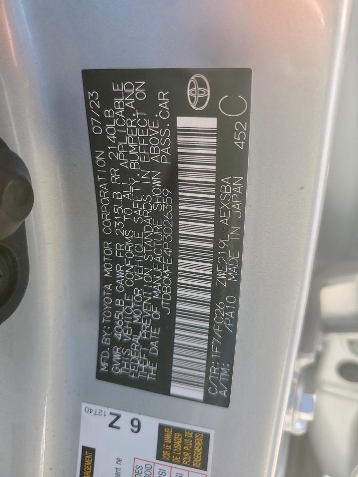 2023 TOYOTA COROLLA