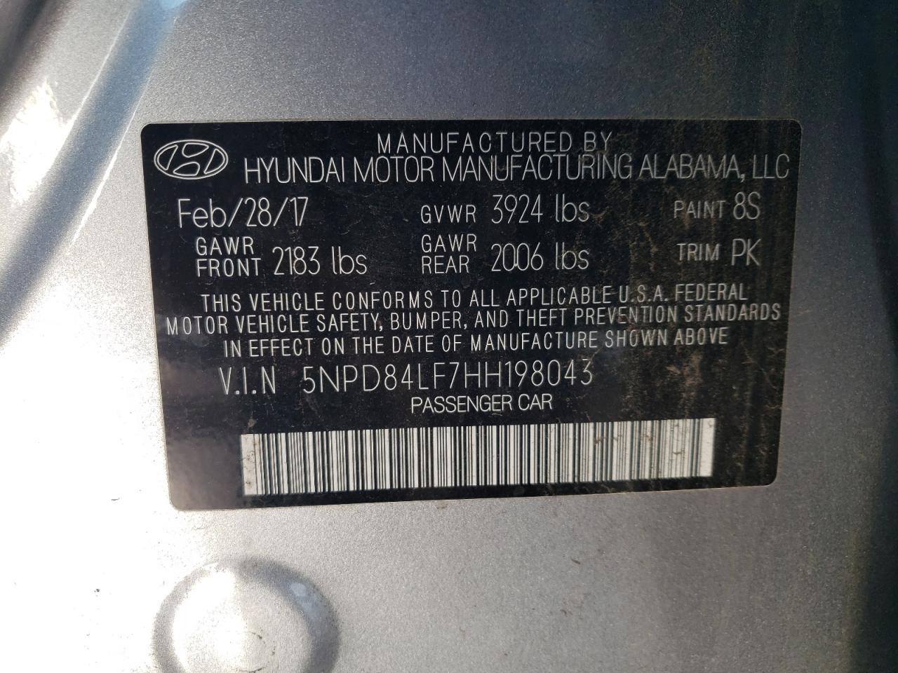 2017 HYUNDAI ELANTRA