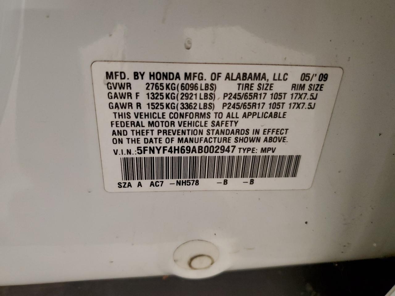 2010 HONDA PILOT