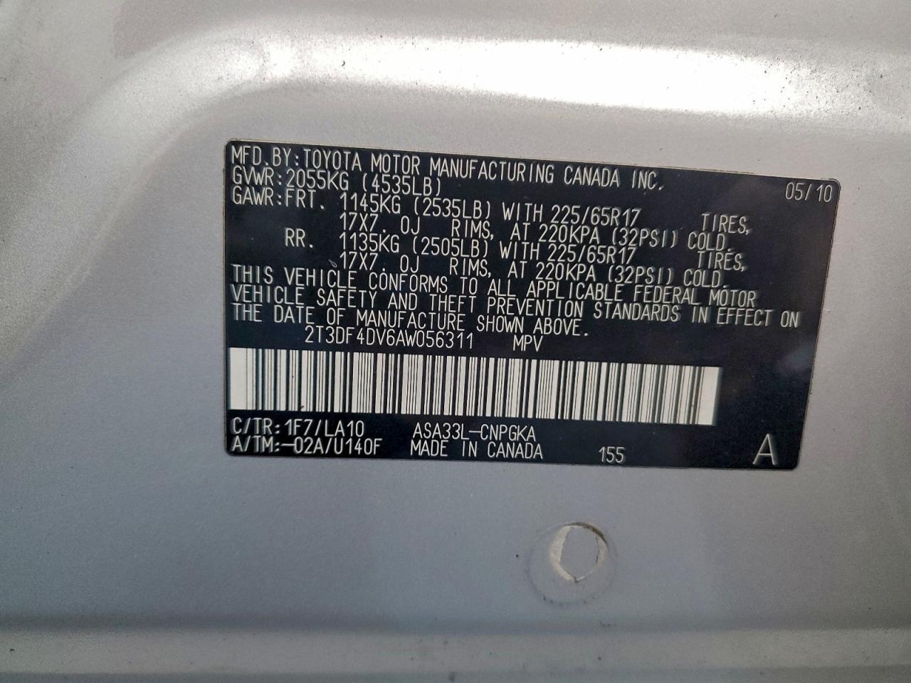 2010 TOYOTA RAV4