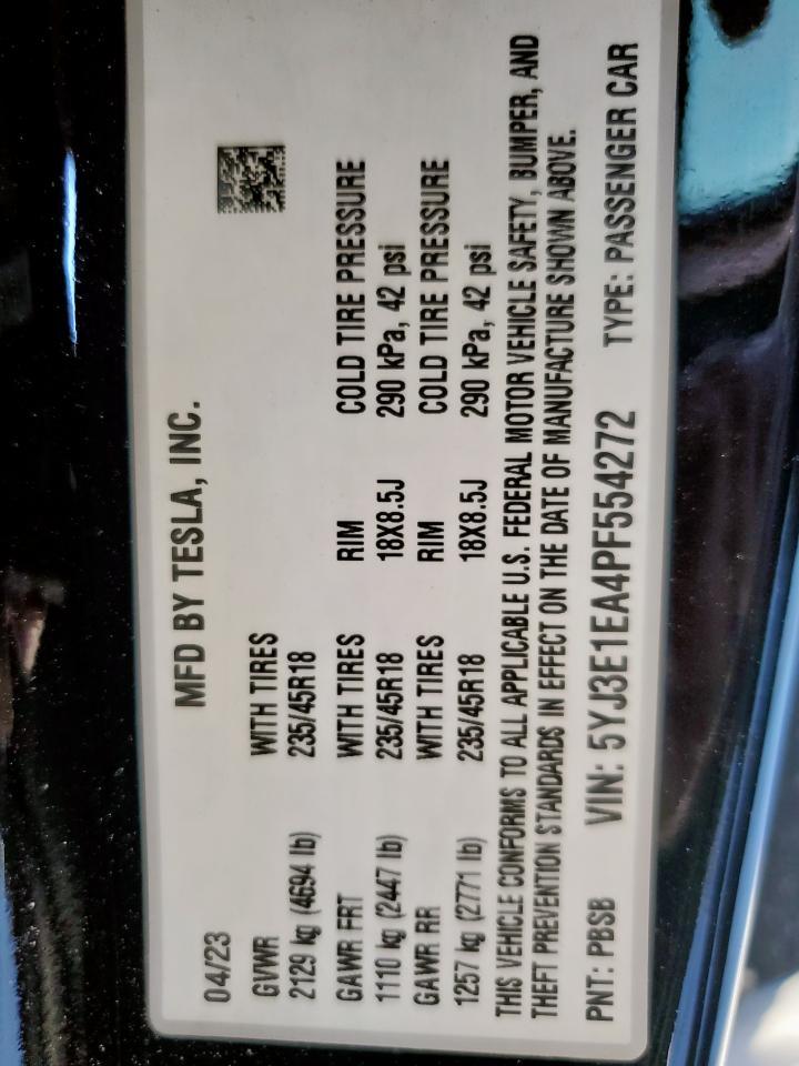 2023 TESLA MODEL 3