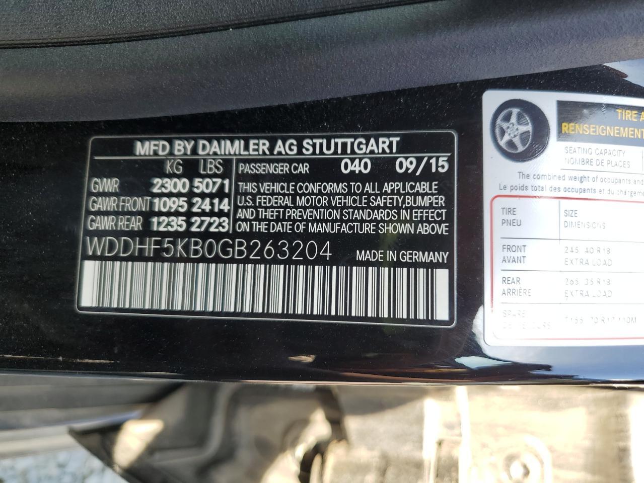 2016 MERCEDES-BENZ E-Class