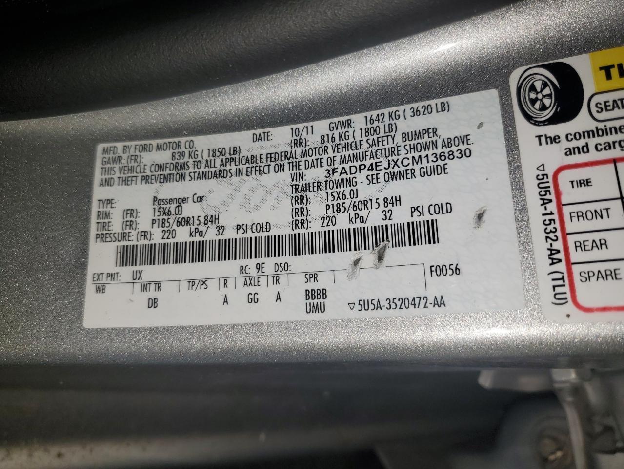 2012 FORD Fiesta
