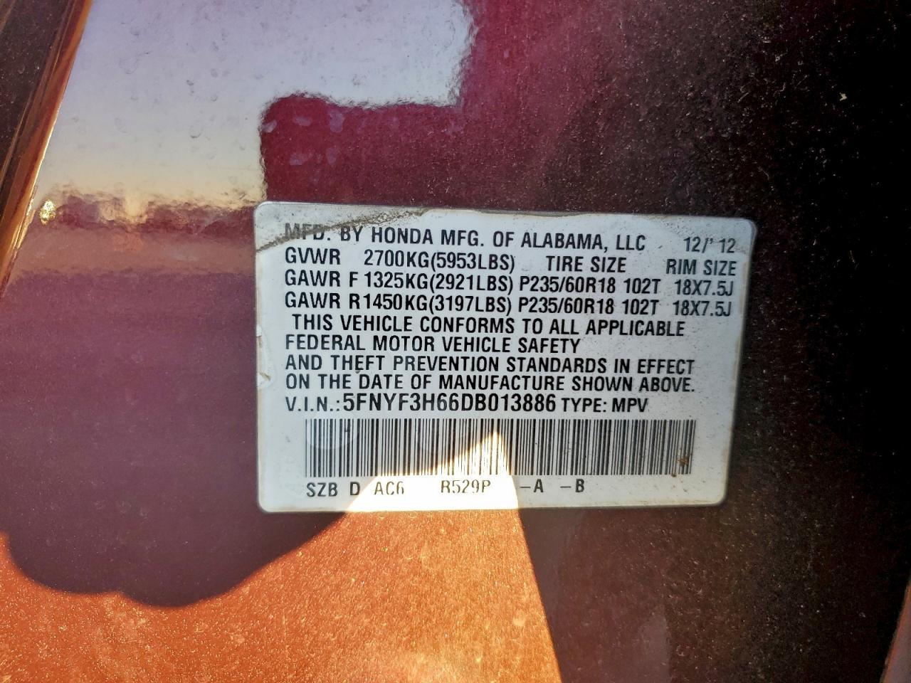2013 HONDA PILOT