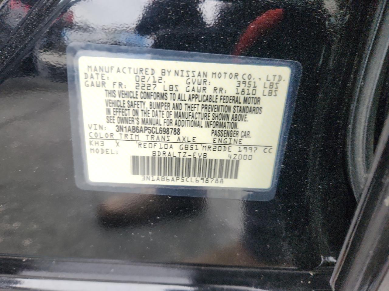 2012 NISSAN SENTRA
