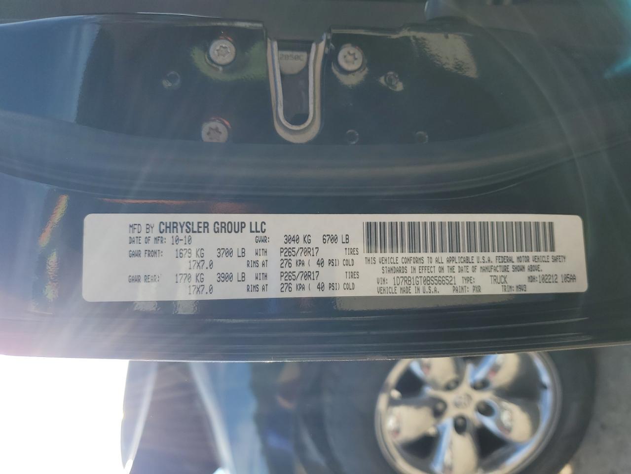 2011 DODGE RAM 1500