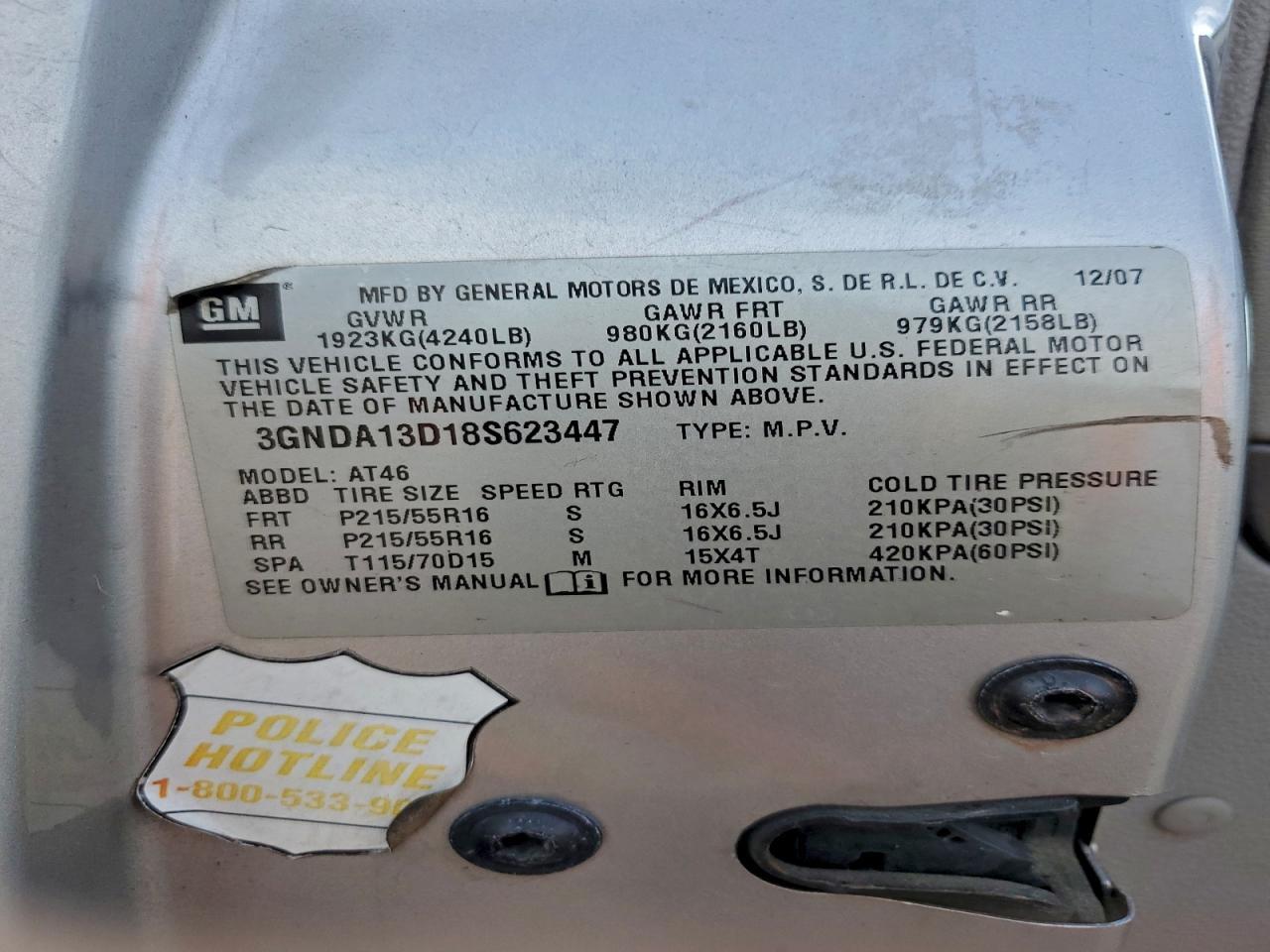 2008 CHEVROLET HHR