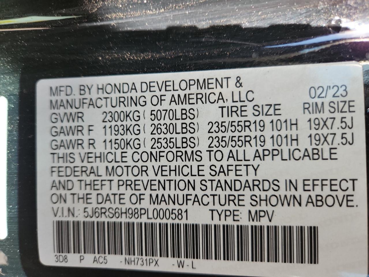2023 HONDA CR-V
