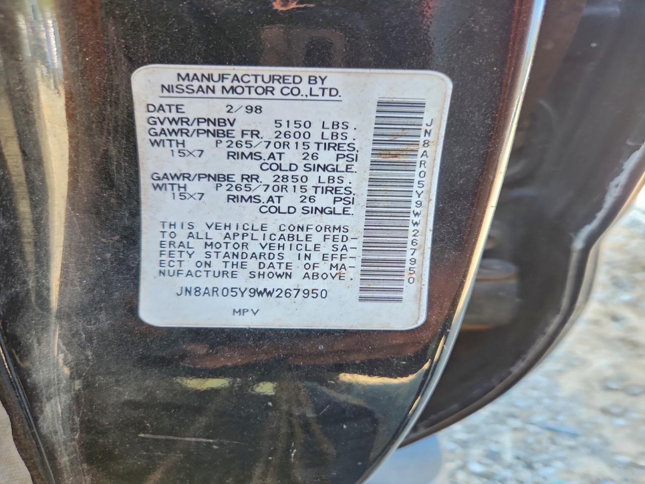 1998 NISSAN PATHFINDER