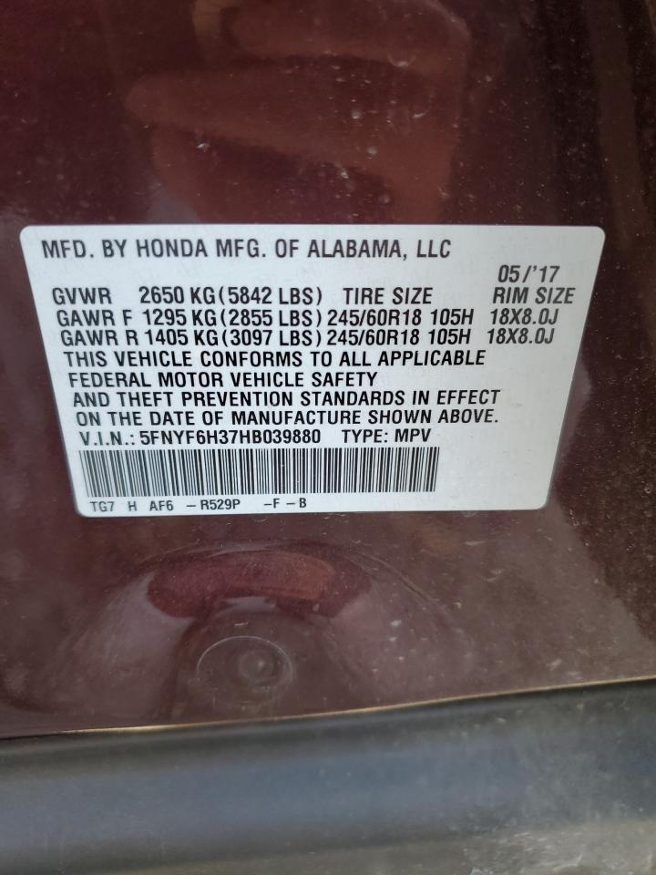2017 HONDA PILOT