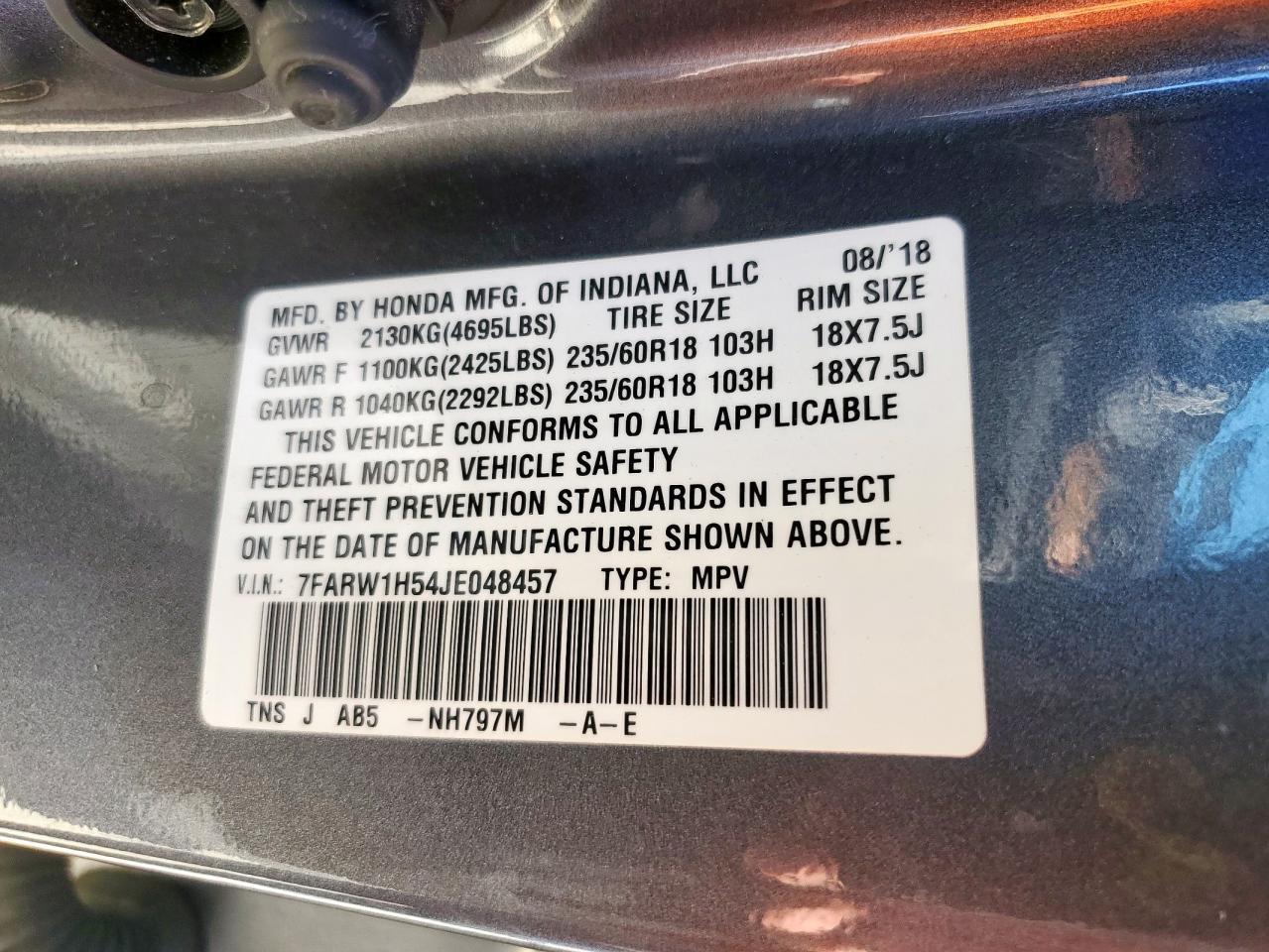 2018 HONDA CR-V