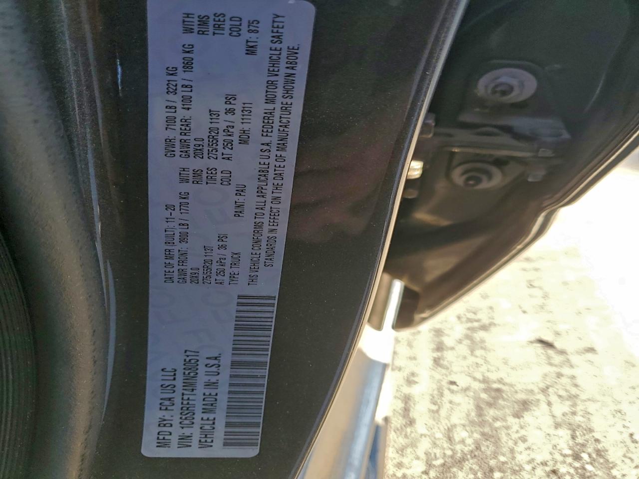 2021 RAM 1500