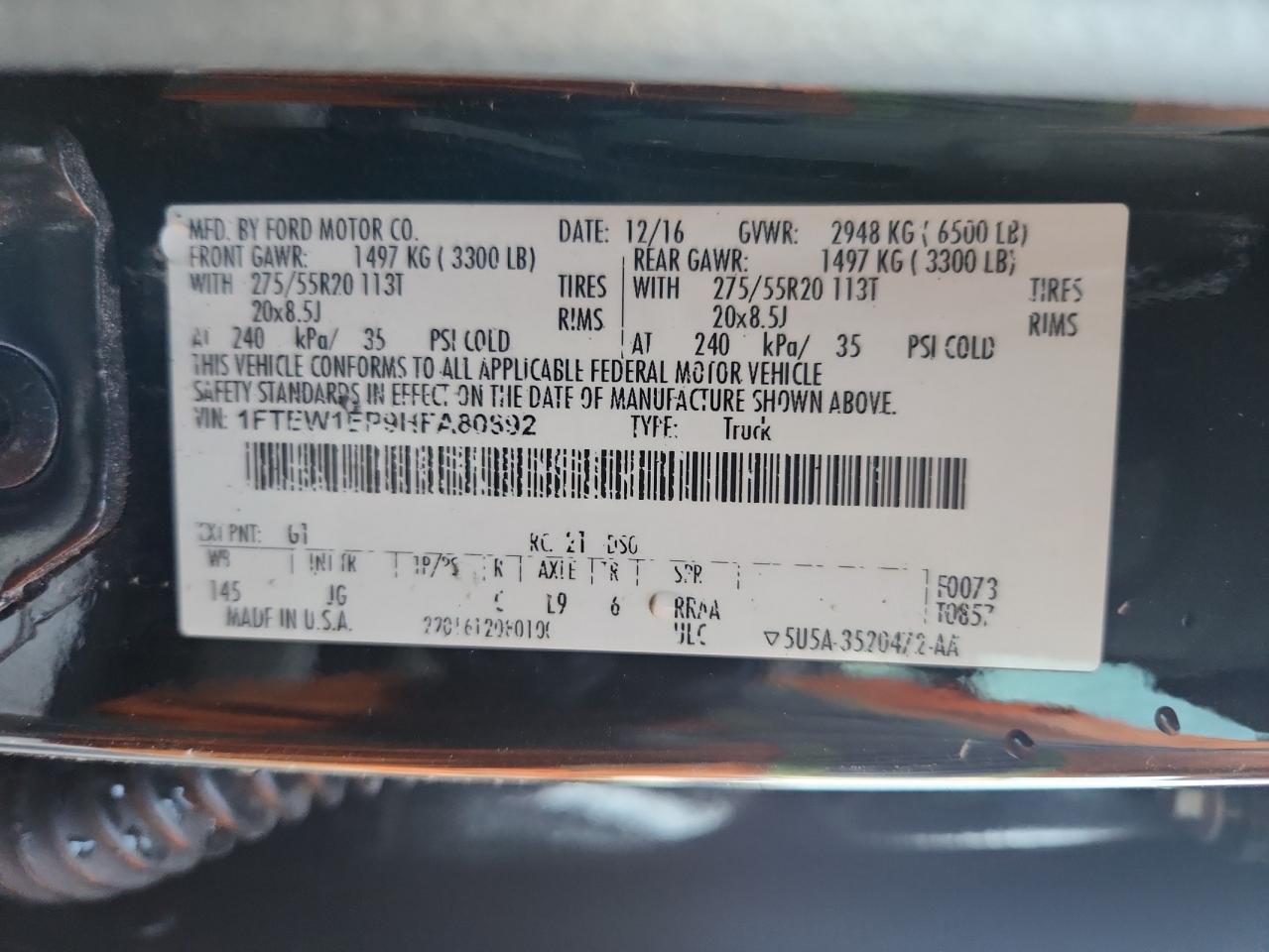 2017 FORD F-150