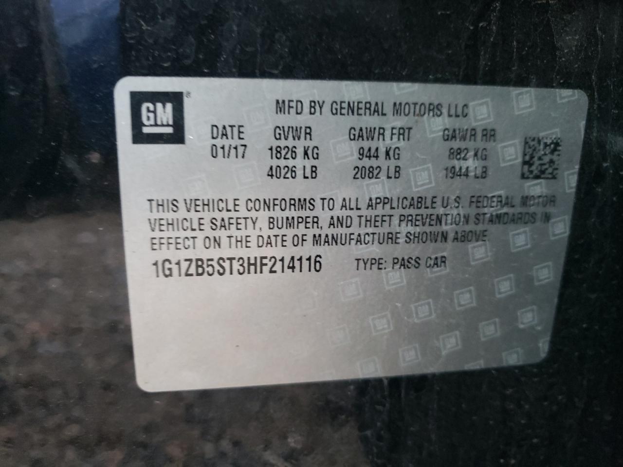 2017 CHEVROLET MALIBU