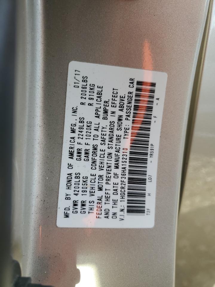 2017 HONDA ACCORD