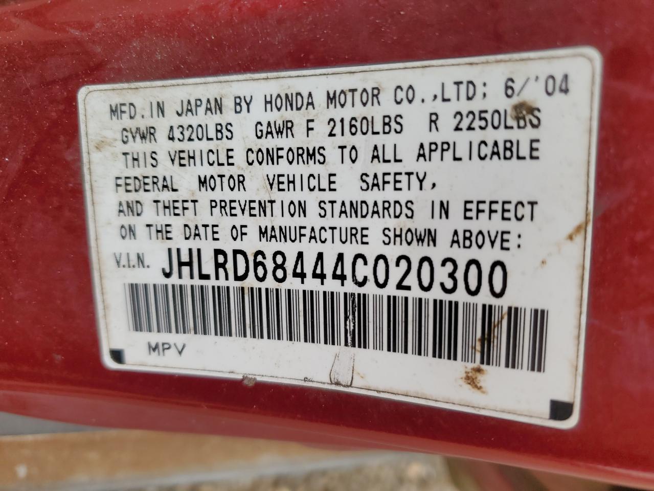 2004 HONDA CR-V