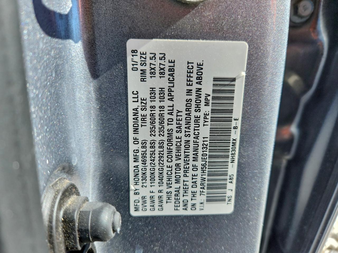 2018 HONDA CR-V