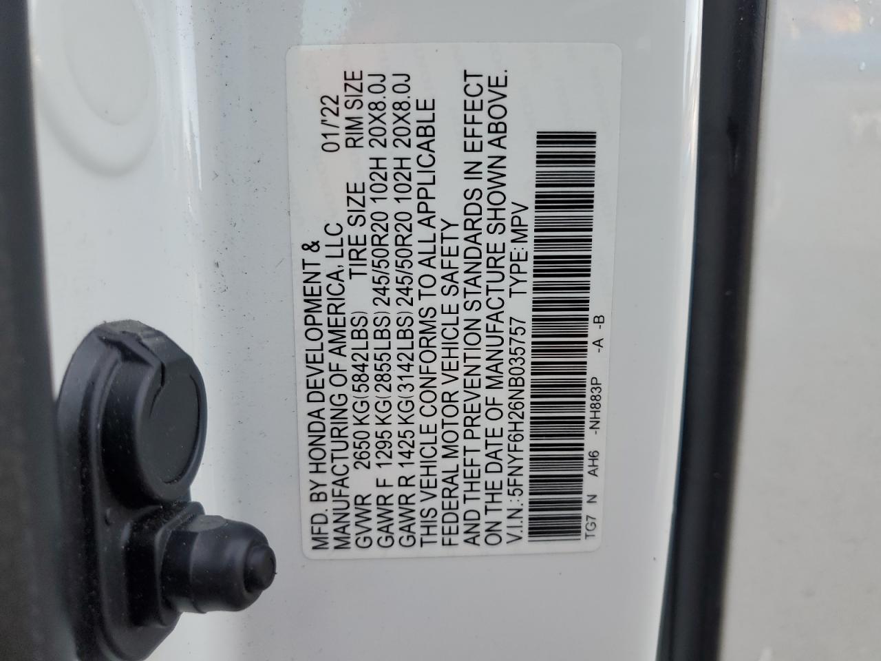 2022 HONDA PILOT