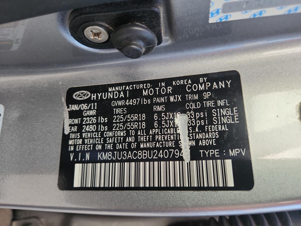 2011 HYUNDAI TUCSON