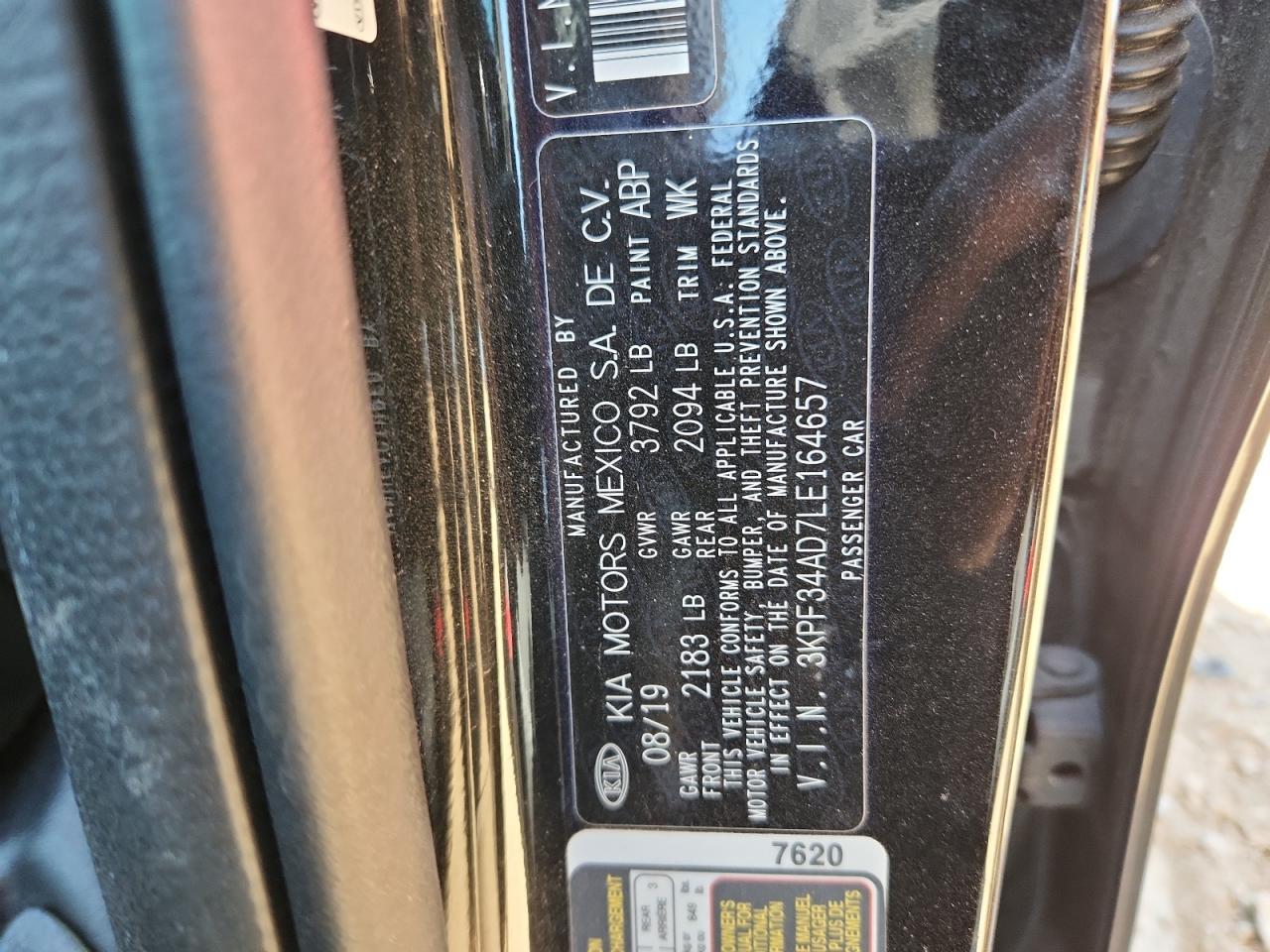 2020 KIA FORTE