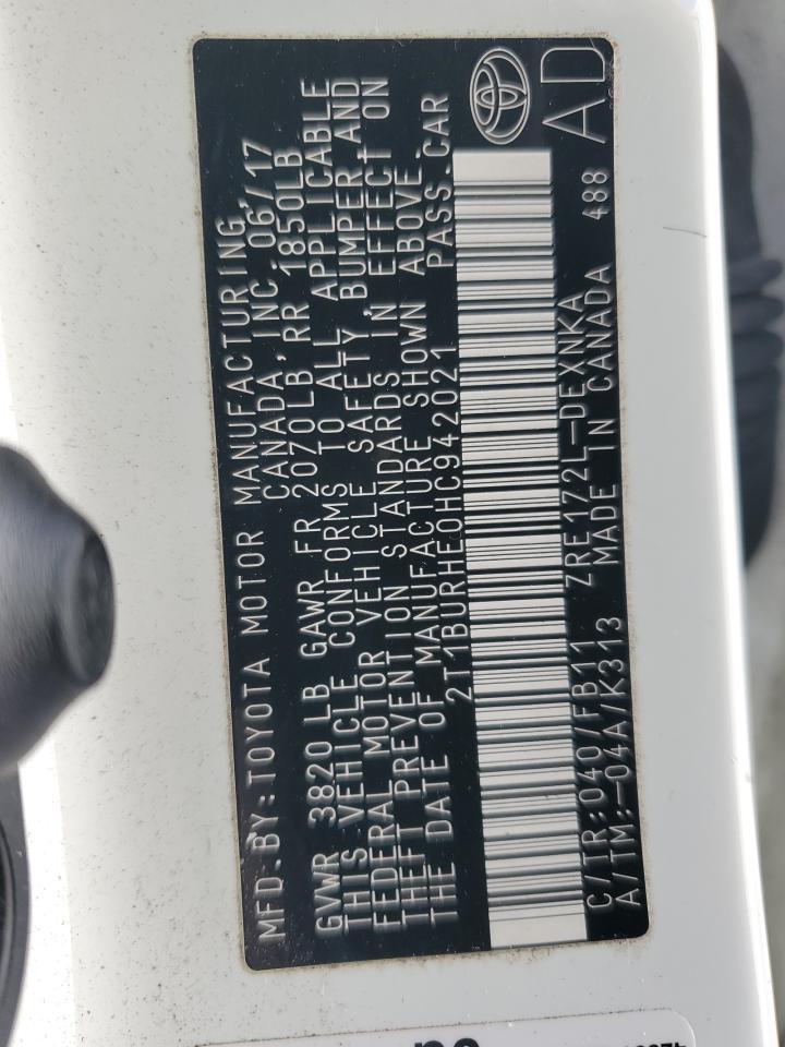 2017 TOYOTA COROLLA