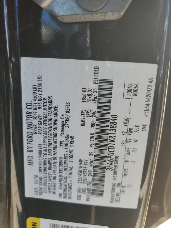 2019 FORD FUSION