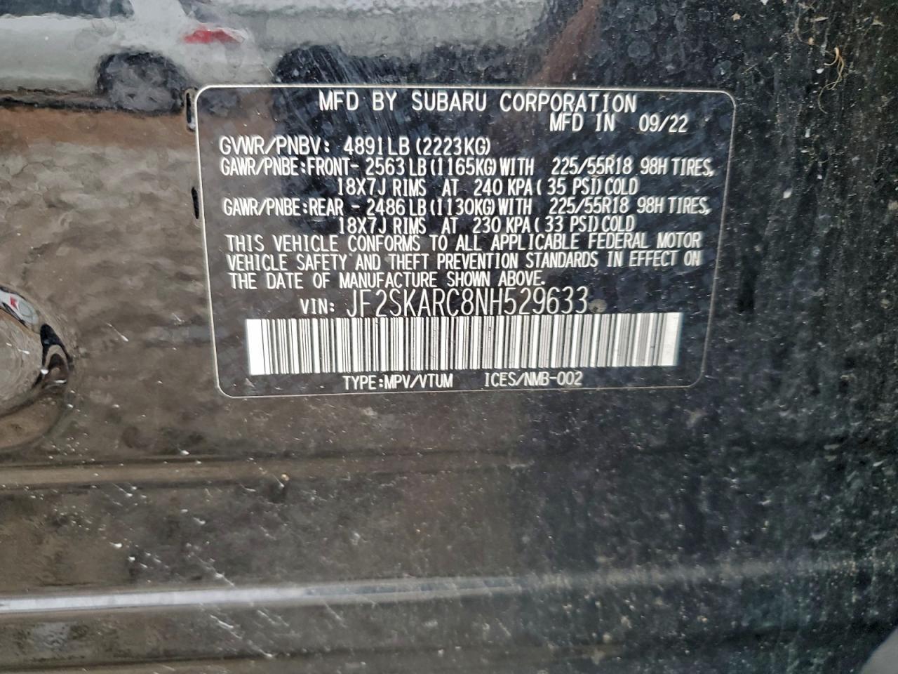 2022 SUBARU FORESTER