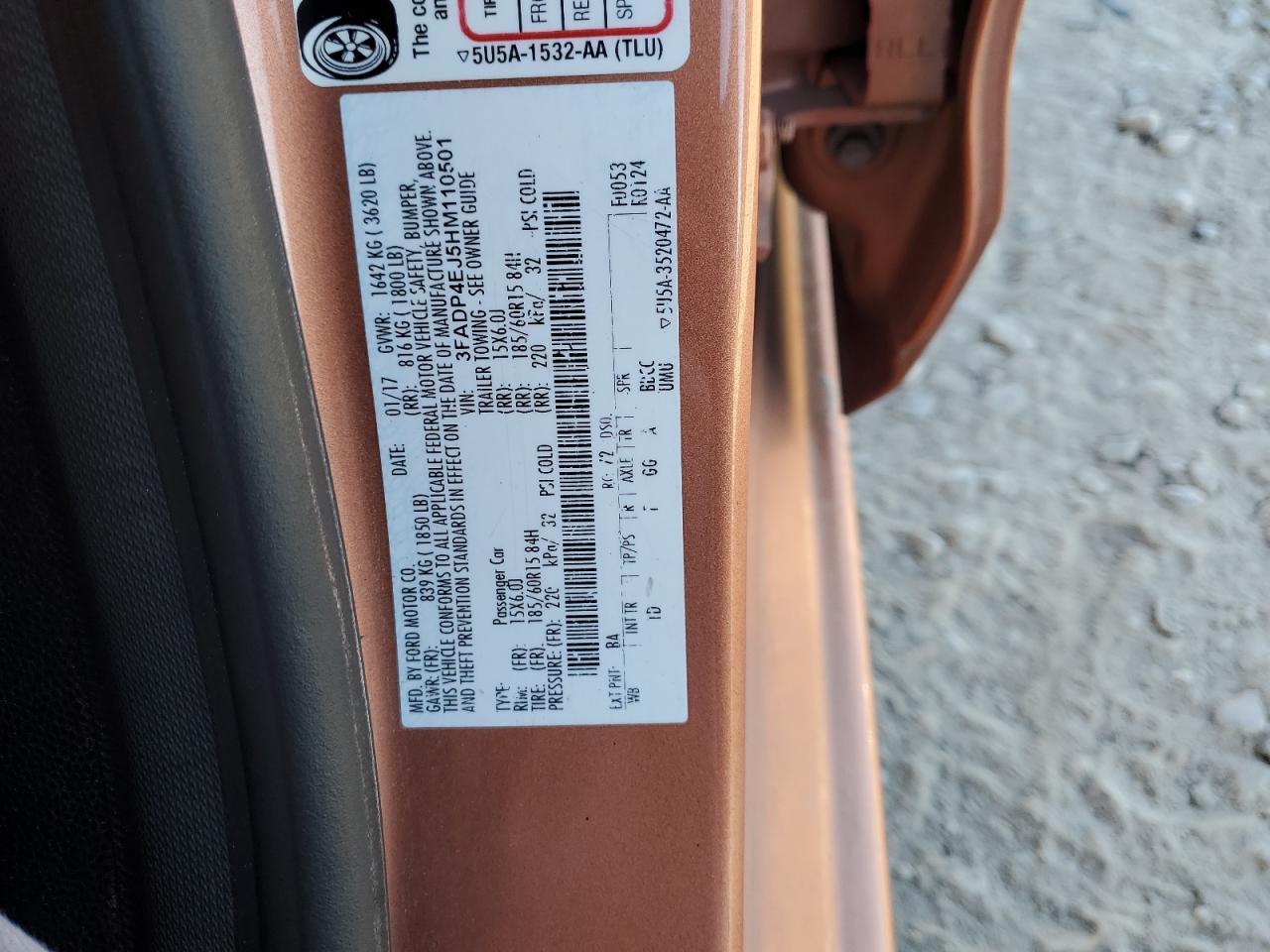 2017 FORD Fiesta