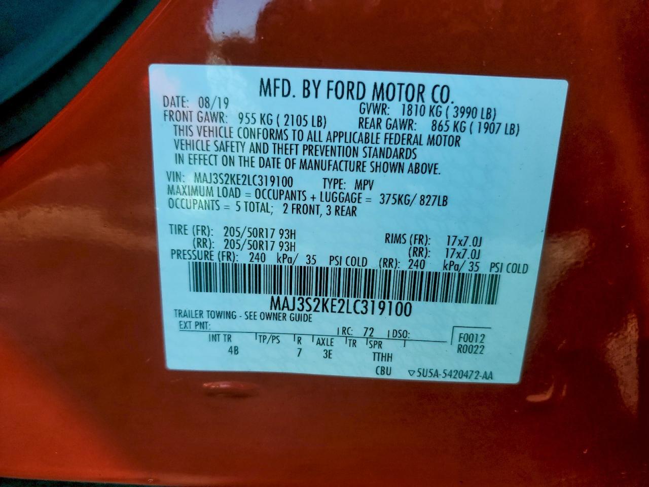 2020 FORD EcoSport