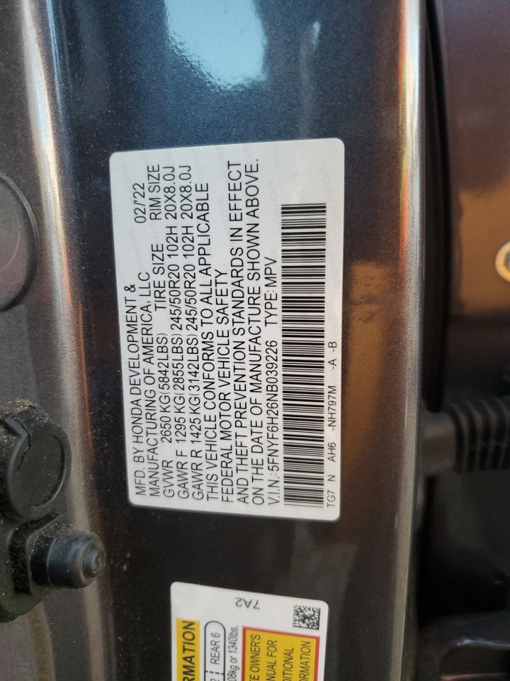 2022 HONDA PILOT