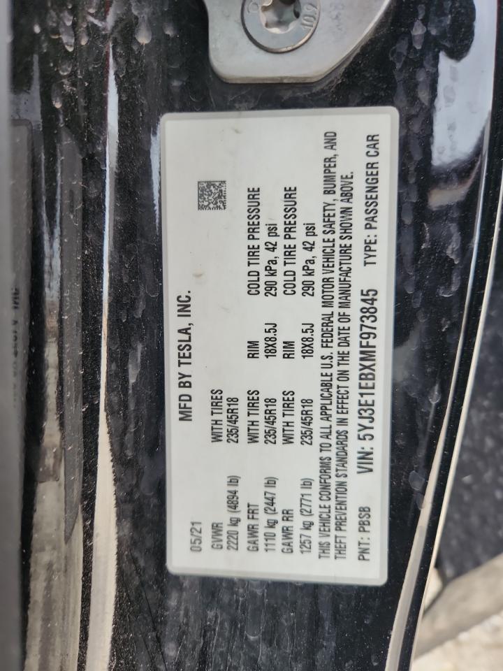2021 TESLA MODEL 3