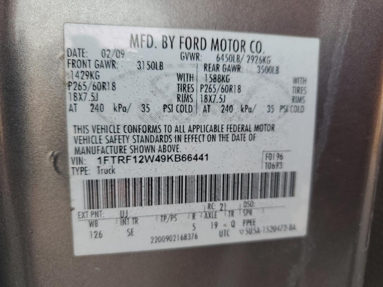 2009 FORD F-150