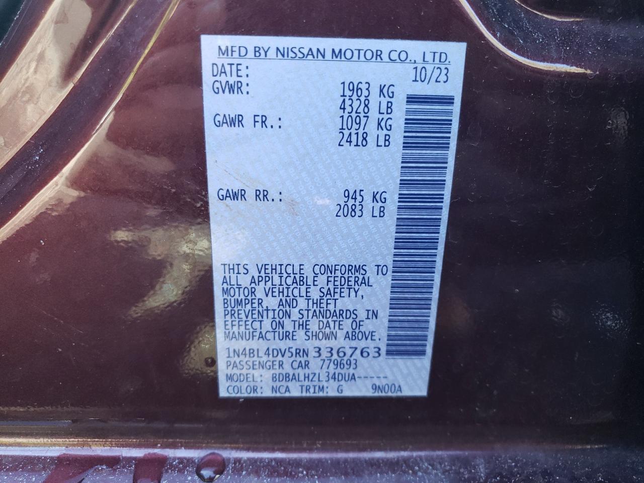 2024 NISSAN ALTIMA