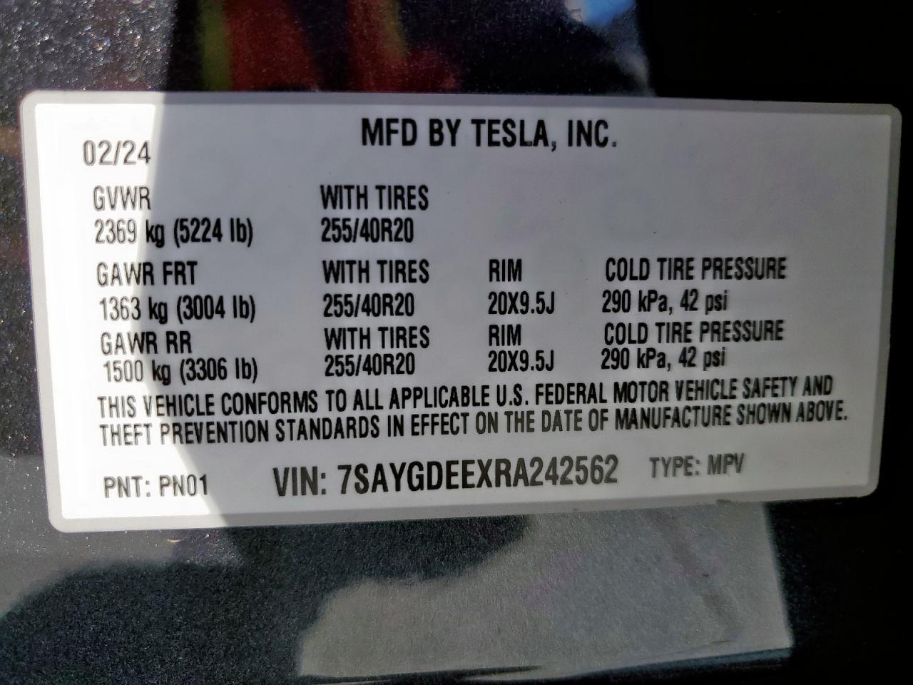 2024 TESLA MODEL Y