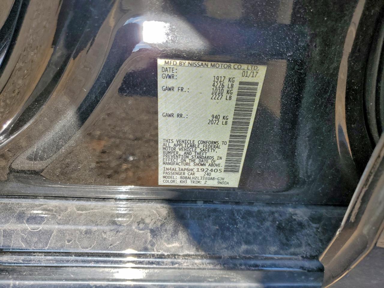 2017 NISSAN ALTIMA