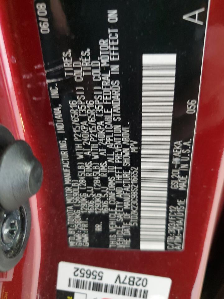 2008 TOYOTA SIENNA