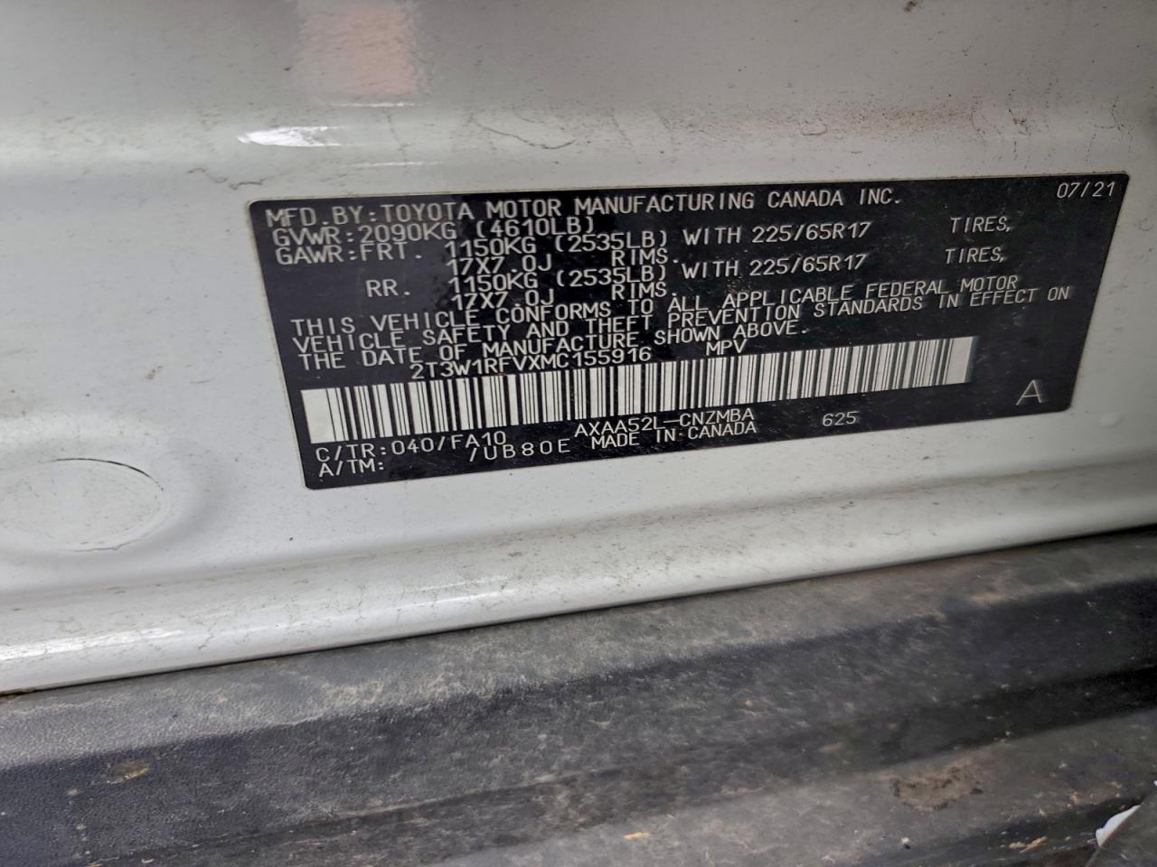 2021 TOYOTA RAV4
