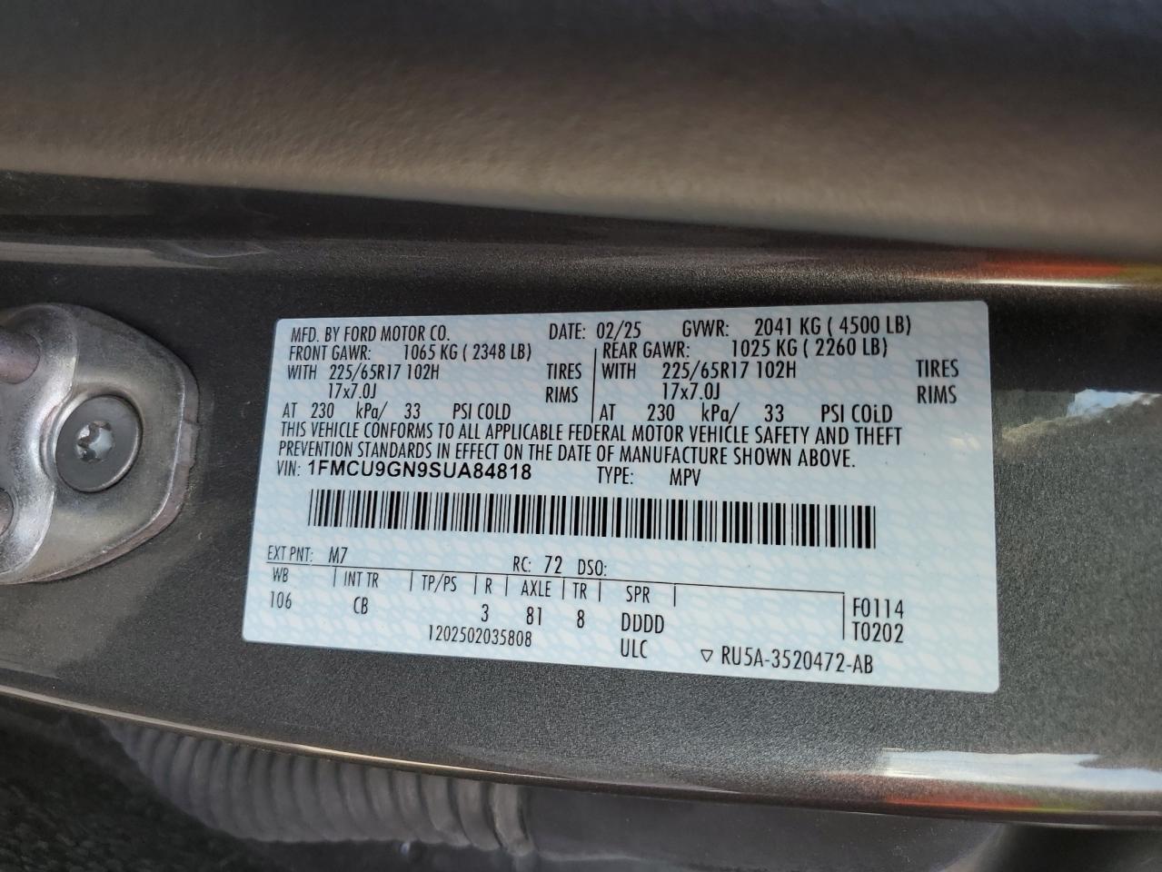 2025 FORD ESCAPE