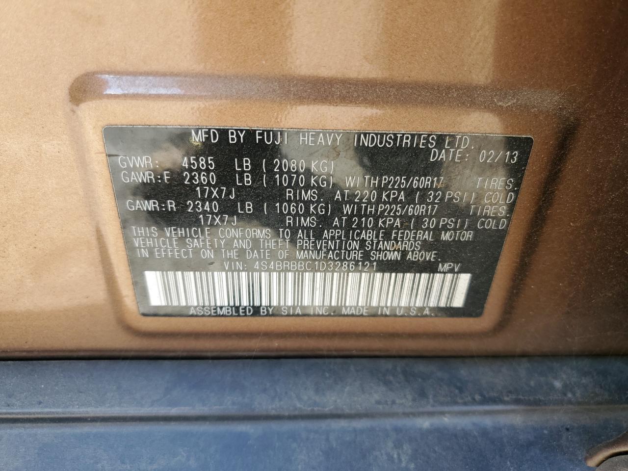 2013 SUBARU Outback