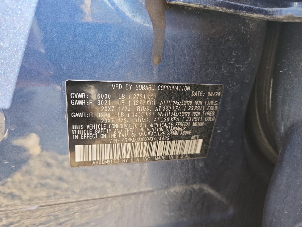 2021 SUBARU Ascent