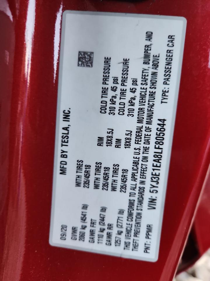 2020 TESLA MODEL 3