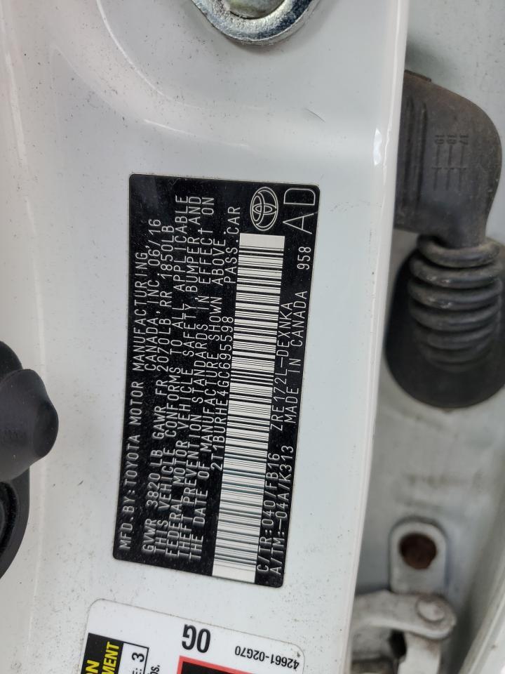 2016 TOYOTA COROLLA
