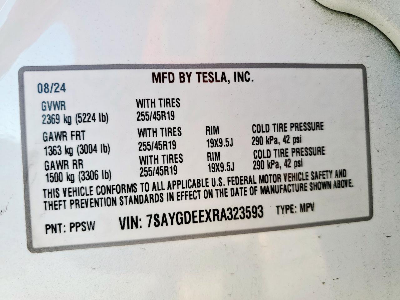 2024 TESLA MODEL Y