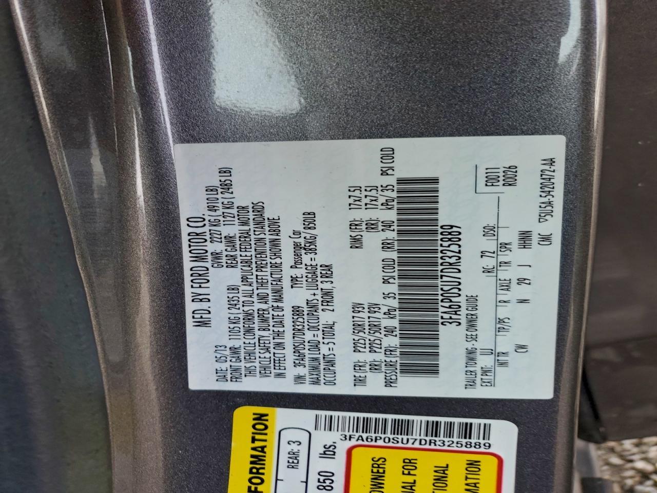 2013 FORD FUSION