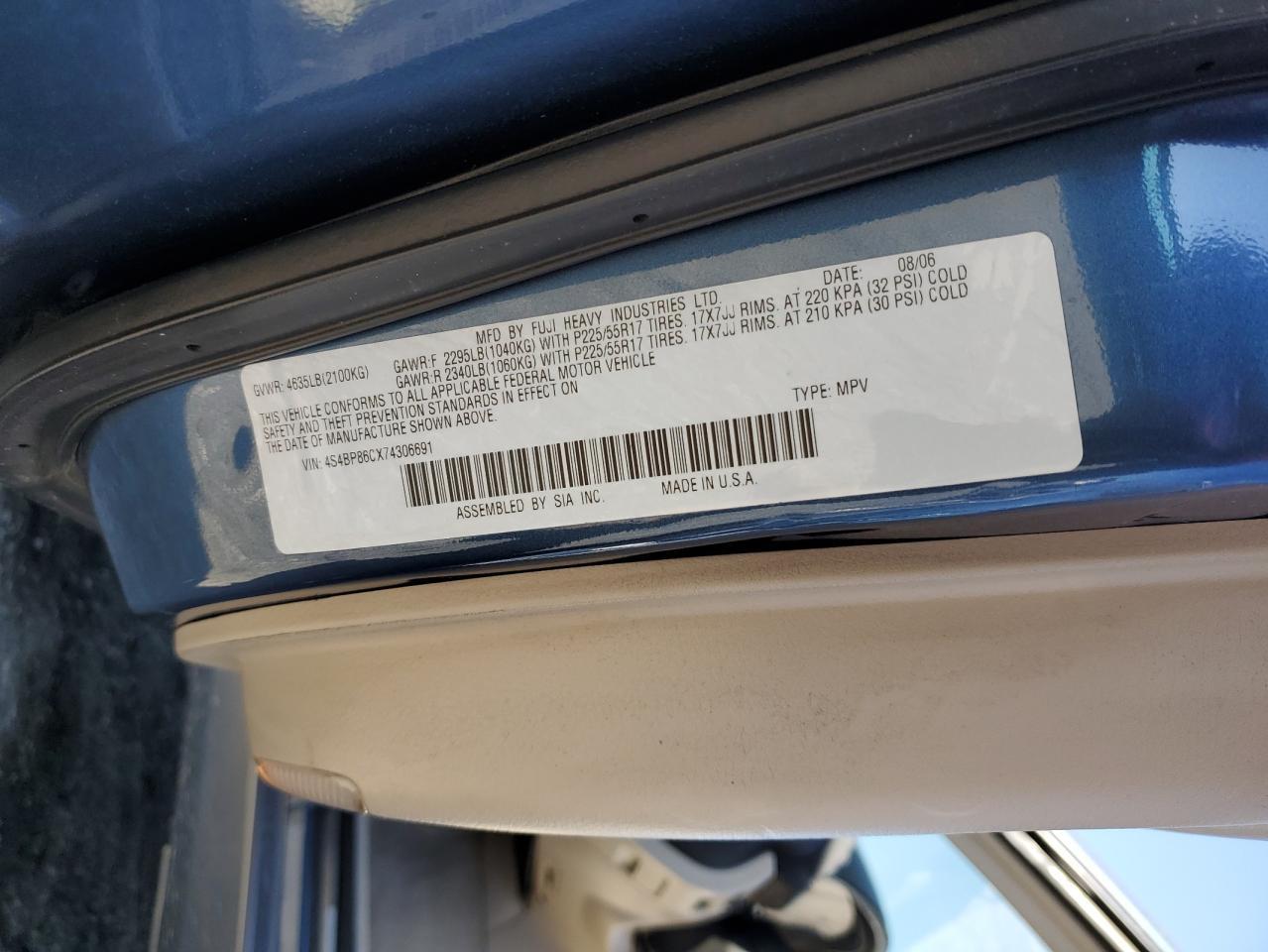 2007 SUBARU Outback