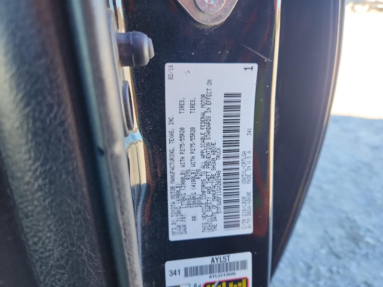 2016 TOYOTA TUNDRA