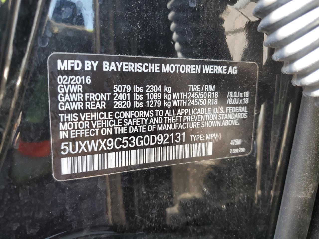 2016 BMW X3
